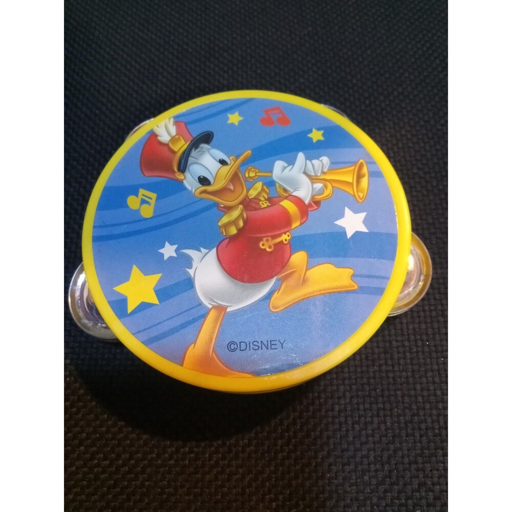 Disney Donald Yellow Music Instrument  Toy Tamberine